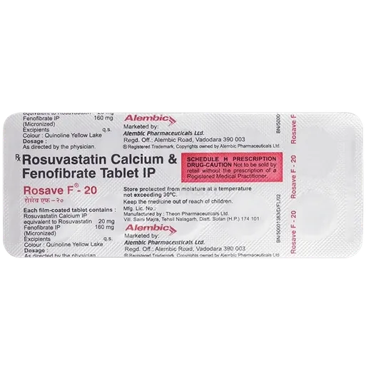 rosave f 20mg tablet 10's